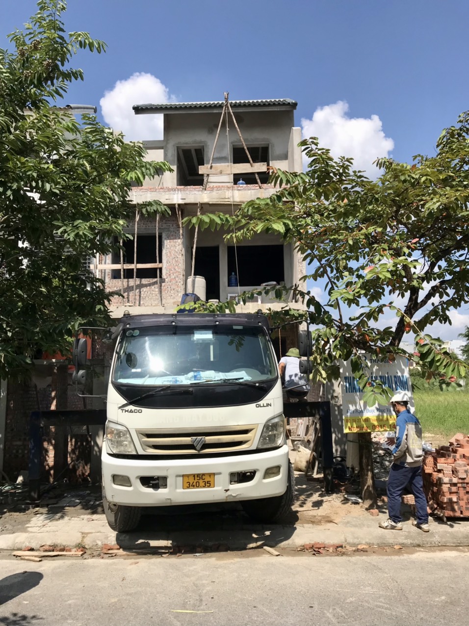 Vận chuyển linh kiện thang máy về công trình tại Quang Minh Green City, Thuỷ Nguyên,Hải Phòng