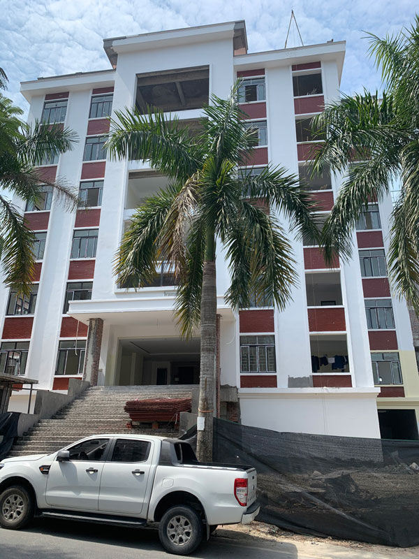 Xây dựng hố thang máy công trình trụ sở Công An huyện Cát Hải