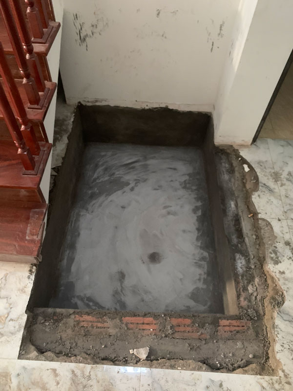 công trình thang máy chị Hiên